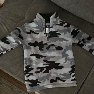 The Children's Place Black and Gray Camouflage Sweatshirt